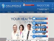 Tablet Screenshot of hallandalemedicalcenter.com